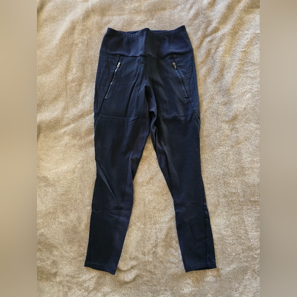 Athleta Hybrid Fleece Leggings in Navy